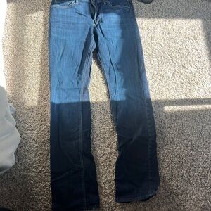 7 For All Mankind Dark Blue Straight Leg Jeans